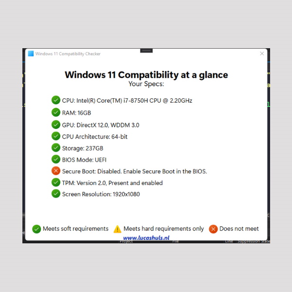 Windows 11 Requirements Checker